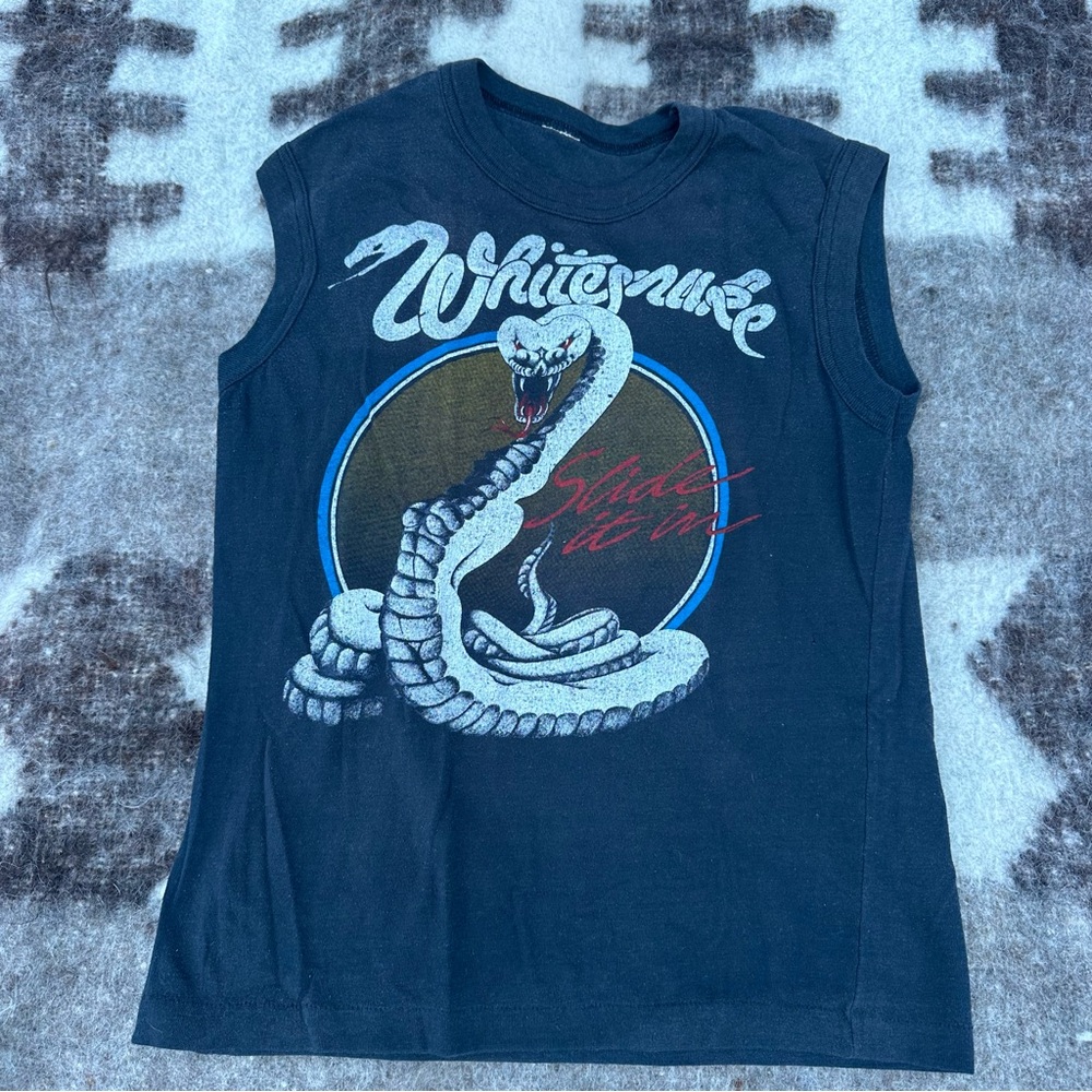 Vintage Whitesnake 1984 Double Sided Tour Shirt.